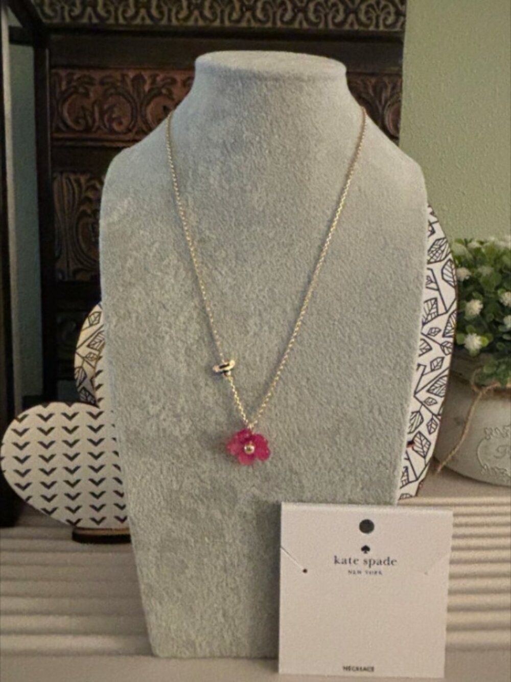 Kate Spade Flower and Bee Pendant Necklace